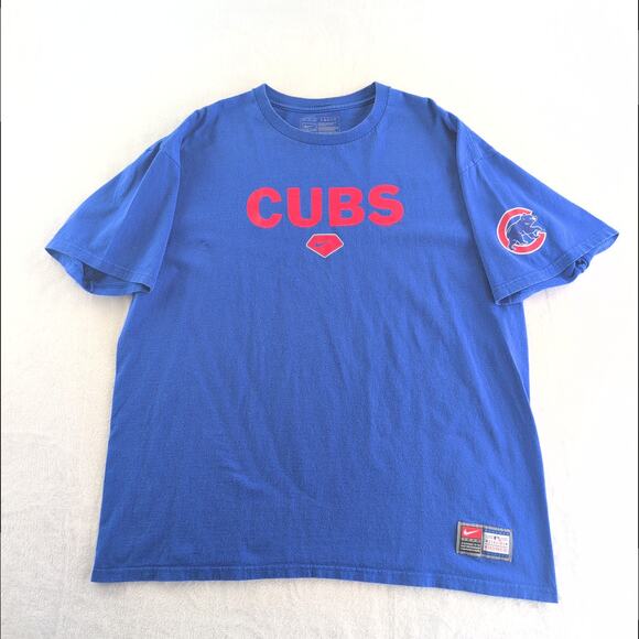 Cubs MLB Nike Team Engineered T Shirt Royal Blue Men's XL - Picture 1 of 5